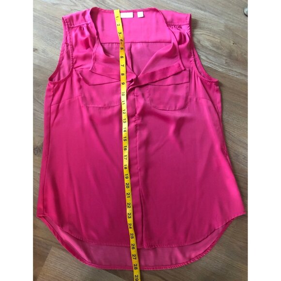 NEW YORK & CO. WOMEN'S MAGENTALIGHT WEIGHT PULLOVER V-NECK TOP SIZE MEDIUM - Picture 6 of 7